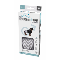 M-Pets Erkek Köpekler İçin Yıkanabilir Külot Bez 17,7x22,8cm (2'li) [XS]