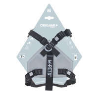M-Pets Origami Reflektörlü Göğüs Tasması 33-66cm (Mavi) [M]