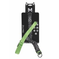 M-Pets Urban Style Norwegian Köpek Göğüs Tasması 48-95cm (Siyah-Beyaz) [L]