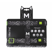 M-Pets Urban Style Active Köpek Göğüs Tasması 49-83cm (Siyah-Beyaz) [L]