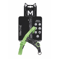 M-Pets Urban Style Norwegian Köpek Göğüs Tasması 33-60cm (Siyah-Beyaz) [S]