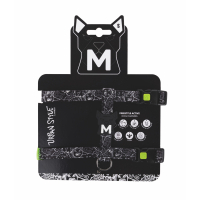 M-Pets Urban Style Active Köpek Göğüs Tasması 31-53cm (Siyah-Beyaz) [S]