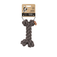 M-Pets Örgü Kemik Köpek Oyuncağı 19x12x5cm (Gri)