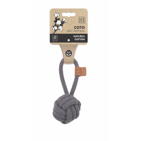 M-Pets Coto Grey Loop Ball Çekmeli Örgü Top Köpek Oyuncağı 6,5cm