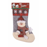 M-Pets Christmas Stocking Snowman Çorap Köpek Oyuncağı 22x46x2cm