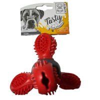 M-Pets Saturn Kauçuk Ödül Hazneli Köpek Oyuncağı 14x13x12cm (Kırmızı)