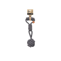 M-Pets Çekmeli Örgü Top Köpek Oyuncağı 36x9cm (Gri)