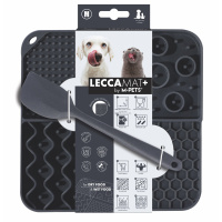M-Pets Lecca Kedi ve Köpekler için Kaşıklı Yavaş Beslenme Ödül Matı 20,8x20,8 (Siyah) [M]