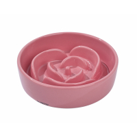M-Pets Serene Rose Seramik Yavaş Beslenme Mama Kabı 300ml (Pembe)