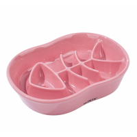 M-Pets Serene Balıklı Seramik Yavaş Yeme Mama Kabı 240ml (Pembe)