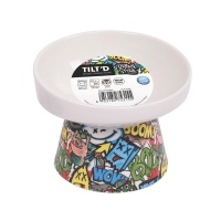 M-Pets Urban Style Kedi ve Köpekler için Seramik Mama ve Su Kabı 14,5x14,5x11,5 cm (350ml)