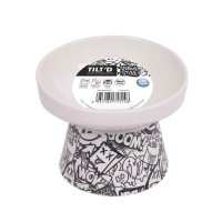 M-Pets Urban Style Kedi ve Köpekl için Seramik Mama ve Su Kabı 14,5x14,5x11,5 cm (350ml)