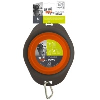 M-Pets Kedi ve Köpekler İçin Katlanır Silikon Mama ve Su Kabı 420ml (Turuncu)