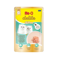 Me-O Delite Mousse Tavuk Keçi Sütü ve Somonlu Yavru Kedi Konservesi 70gr