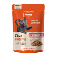 Merry Cat Jöle İçinde Parça Kuzu Etli Kısırlaştırılmış Kedi Konservesi 85gr