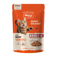 Merry Jöle İçinde Parça Sığır Etli Yetişkin Kedi Konservesi 85gr