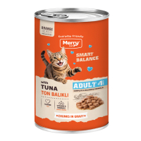 Merry Cat Sos İçinde Parça Ton Balıklı Yetişkin Kedi Konservesi 400gr