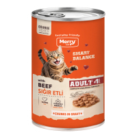 Merry Cat Sos İçinde Parça Sığır Etli Yetişkin Kedi Konservesi 400gr