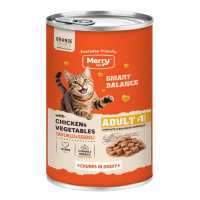Merry Cat Sos İçinde Sebzeli ve Parça Tavuklu Yetişkin Kedi Konservesi 400gr