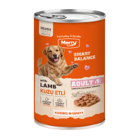 Merry Dog Sos İçinde Parça Kuzu Etli Yetişkin Köpek Konservesi 400gr