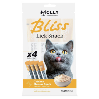 Molly Bliss Lick Snack Tavuklu Krema Kedi Ödül Maması 15gr (4'lü)