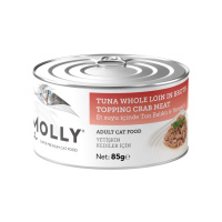 Molly Et Suyu İçinde Ton Balıklı ve Yengeçli Yetişkin Kedi Konservesi 85gr