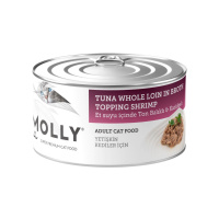 Molly Et Suyu İçinde Ton Balıklı ve Karidesli Yetişkin Kedi Konservesi 85gr
