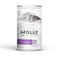 Molly Parça Hindi ve Ördek Etli Ezme Yetişkin Kedi Konservesi 395gr