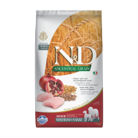 N&D Ancestral Grain Tavuklu ve Narlı Orta ve Büyük Irk Ata Tahıllı Yaşlı Köpek Maması 2,5kg