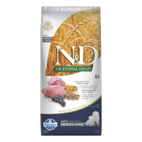 N&D Ancestral Grain Kuzu Etli Yaban Mersinli Orta ve Büyük Irk Ata Tahıllı Yavru Köpek Maması 12kg