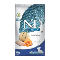 N&D Ocean Morina Balıklı Bal Kabaklı ve Kavunlu Küçük Irk Tahılsız Yavru Köpek Maması 2,5kg
