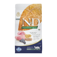 N&D Ancestral Grain Kuzu Etli ve Yaban Mersinli Ata Tahıllı Yetişkin Kedi Maması 1,5kg