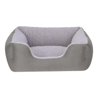 Pet Comfort Echo Peluş Kedi ve Köpek Yatağı 60x50cm (Gri) [S]