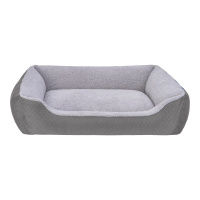Pet Comfort Bravo Duo Peluş Köpek Yatağı 90x70cm (Gri) [L]