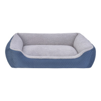 Pet Comfort Bravo Duo Peluş Köpek Yatağı 90x70cm (Mavi) [L]
