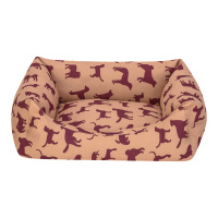 Pet Comfort Uniform Desenli Kedi ve Köpek Yatağı 50x40cm (Bej) [S]