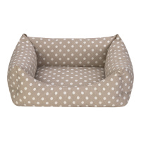 Pet Comfort Uniform Puantiyeli Kedi ve Köpek Yatağı 50x40cm (Bej) [S]