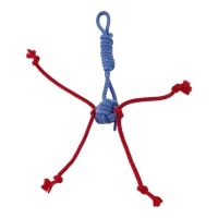 Pet Comfort İpli Top Kedi Oyuncağı 25cm (Gri-Kırmızı)