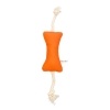 Pet Comfort İpli Kemik Şeklinde Su Geçirmez Köpek Oyuncağı 17cm (Turuncu)