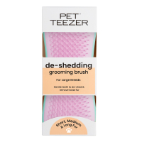 PET TEEZER De-Shedding Tüy Toplayıcı Büyük Irk Köpek Bakım Fırçası 14,7x6,4cm (Pembe)