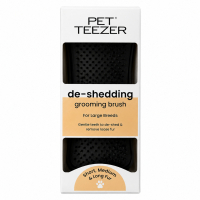 PET TEEZER De-Shedding Tüy Toplayıcı Büyük Irk Köpek Bakım Fırçası 14,7x6,4cm (Siyah)