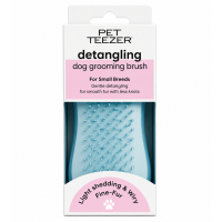 PET TEEZER Detangling Dolaşık Açıcı Küçük Irk Köpek Bakım Fırçası 11,7x5cm (Mavi)