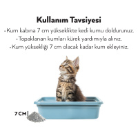 Petlebi Aktif Karbonlu Parfümsüz İnce Taneli Topaklanan Bentonit Kedi Kumu 10lt