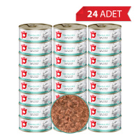 Petlebi Sos İçinde Fileto Taze Ton Balıklı Kedi Konservesi 70gr (24 Adet)