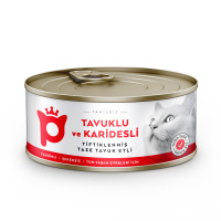 Petlebi Sos İçinde Tiftiklenmiş Taze Tavuk Etli ve Karidesli Kedi Konservesi 70gr (6 Adet)