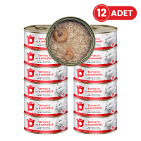 Petlebi Sos İçinde Tiftiklenmiş Taze Tavuk Etli ve Karidesli Kedi Konservesi 70gr (12 Adet)