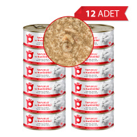 Petlebi Sos İçinde Tiftiklenmiş Taze Tavuk Etli ve Karidesli Kedi Konservesi 70gr (12 Adet)