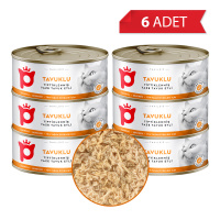 Petlebi Sos İçinde Tiftiklenmiş Taze Tavuk Etli Kedi Konservesi 70gr (6 Adet)