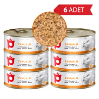 Petlebi Sos İçinde Tiftiklenmiş Taze Tavuk Etli Kedi Konservesi 70gr (6 Adet)