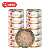 Petlebi Sos İçinde Tiftiklenmiş Taze Tavuk Etli Kedi Konservesi 70gr (12 Adet)